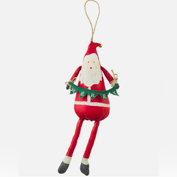 ▪️NWT Mud Pie So Jolly Santa Dangle Ornament - Picture 1 of 6